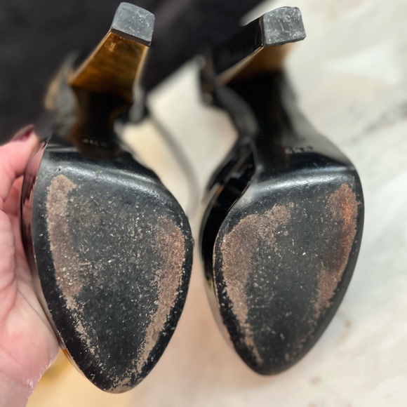 Gucci Black Patent Suede Heels size 8 - Picture 7 of 8